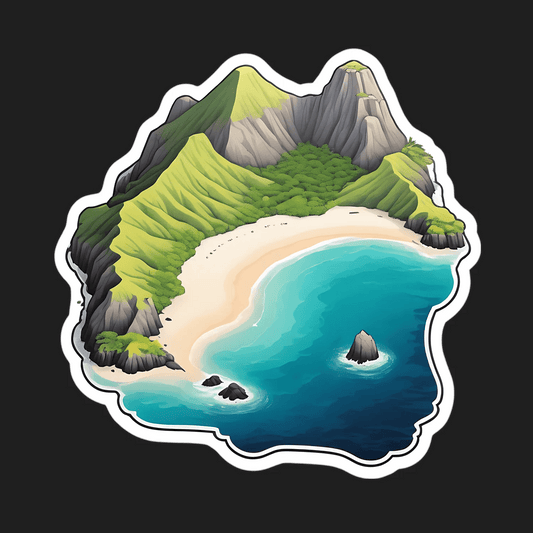 Beach Paradise Sticker - UV DTF Sticker - Heat Press Transfer