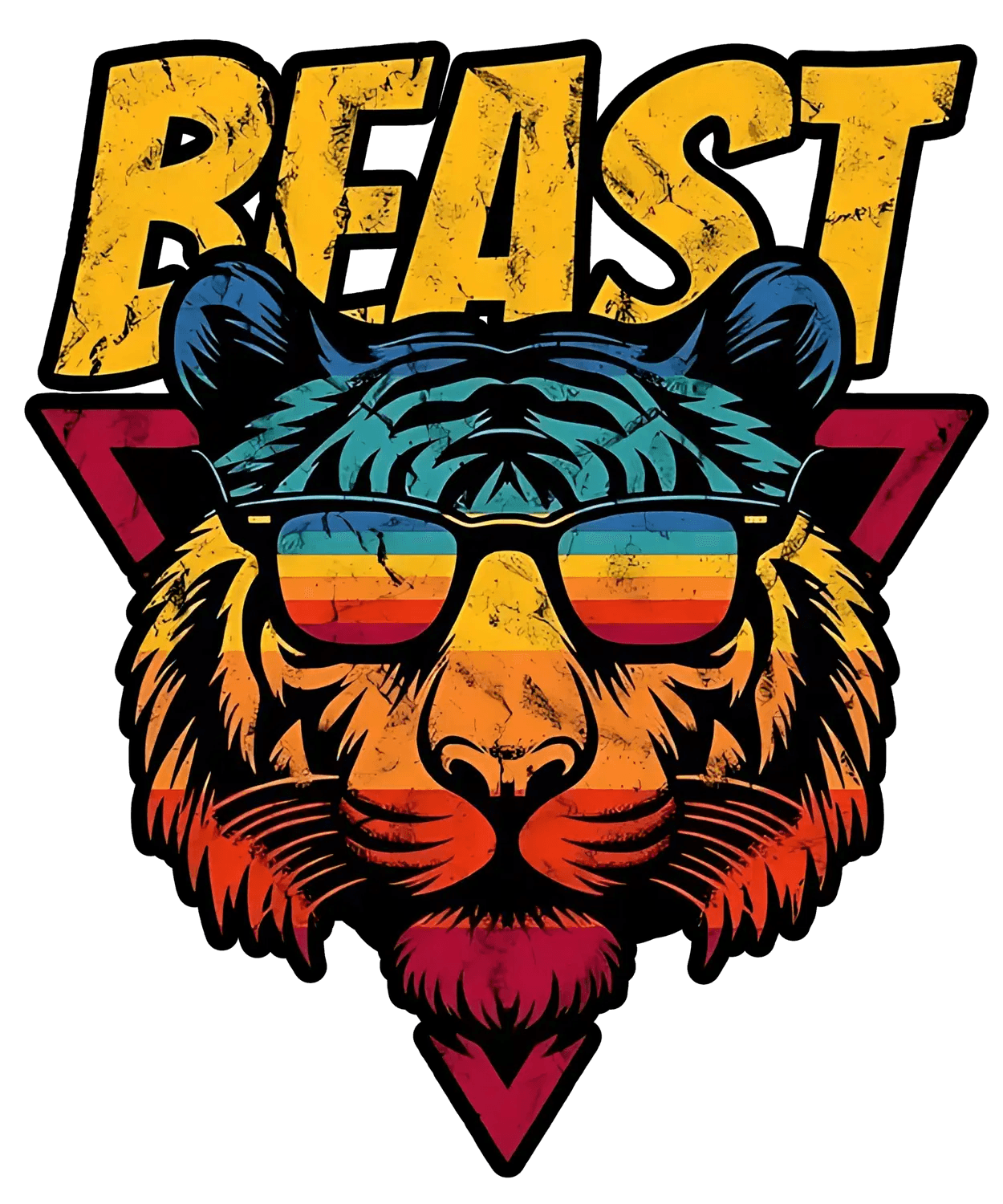 Beast Tiger Print - DTF Ready to Press (original)