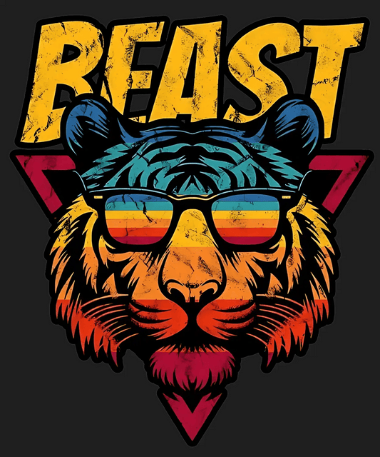 Beast Tiger Print - DTF Ready to Press - Heat Press Transfer