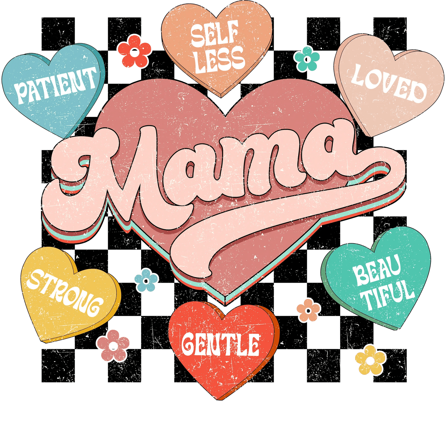 Beautiful Mama Design - DTF Ready To Press - Heat Press Transfer