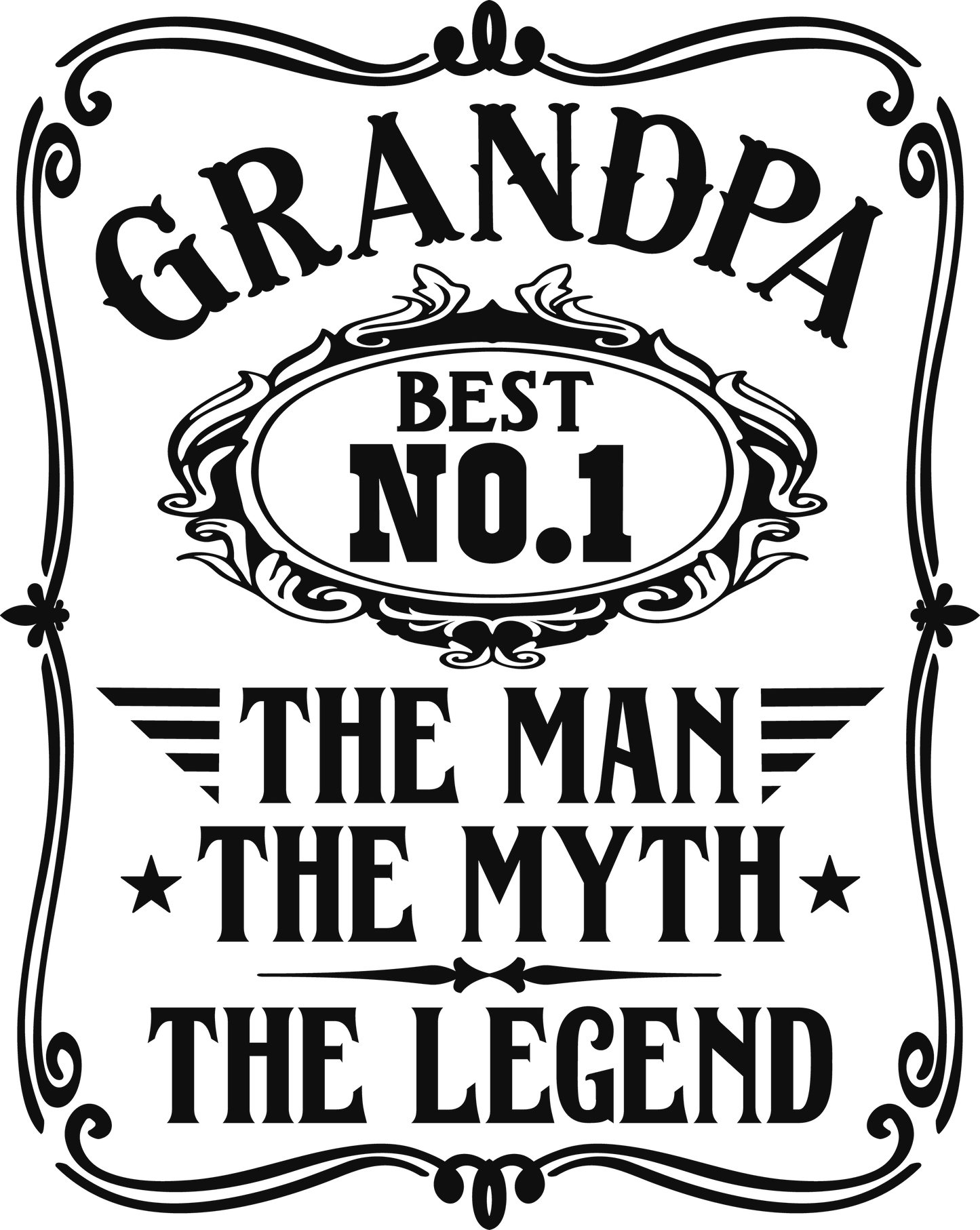 Best Grandpa Father's Day Design - DTF Ready To Press - Heat Press Transfer