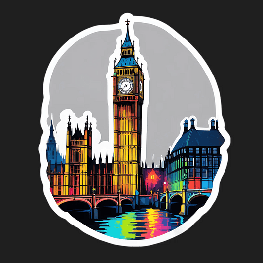 Big Ben Vibrant Art - Sticker - Heat Press Transfer
