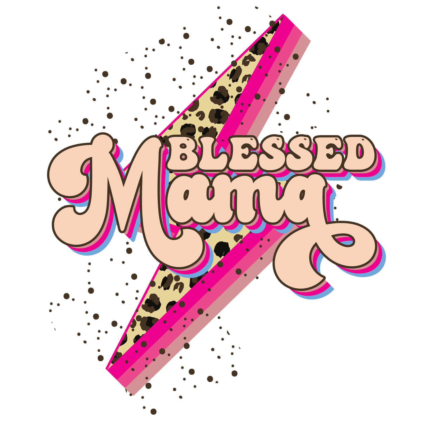 Blessed Mama Design - DTF Ready To Press - Heat Press Transfer