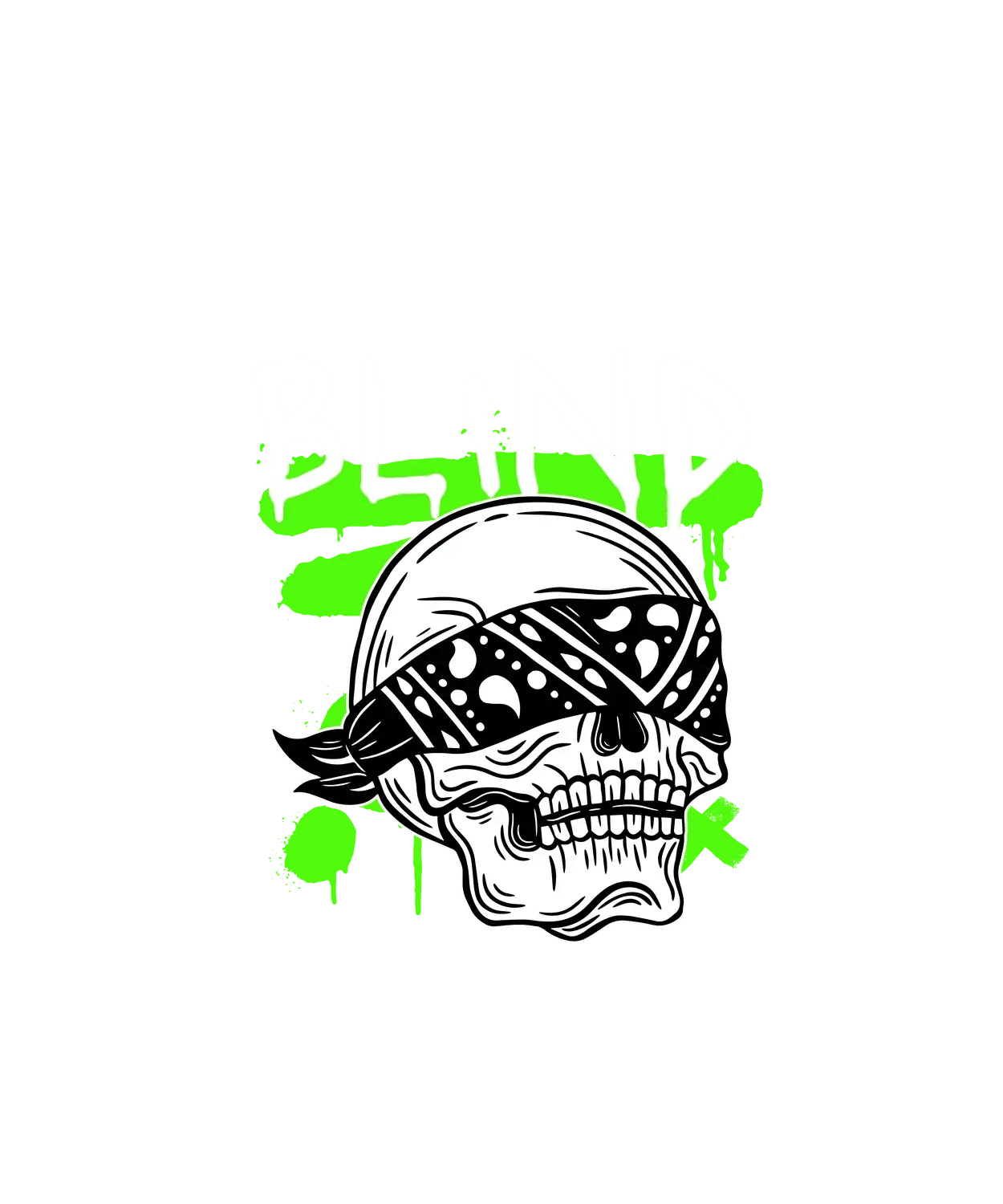Blind Skull Art - DTF Ready to Press (original)