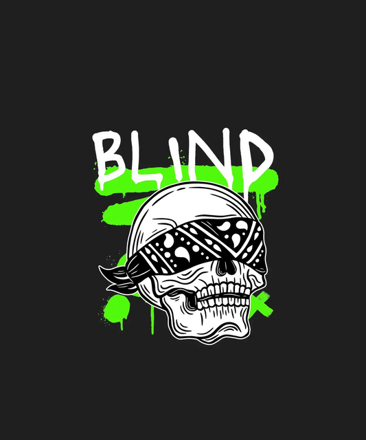 Blind Skull Art - DTF Ready to Press - Heat Press Transfer