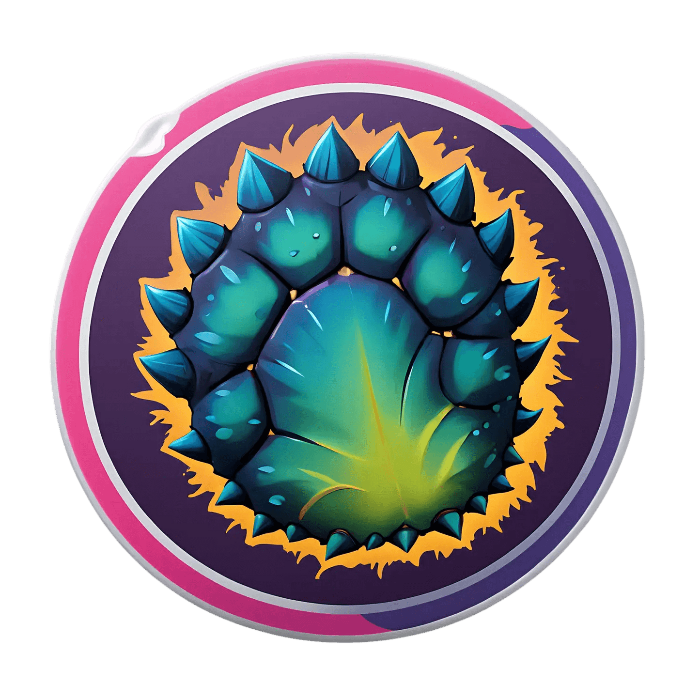Blue Cacti Burst - UV Sticker - Heat Press Transfer
