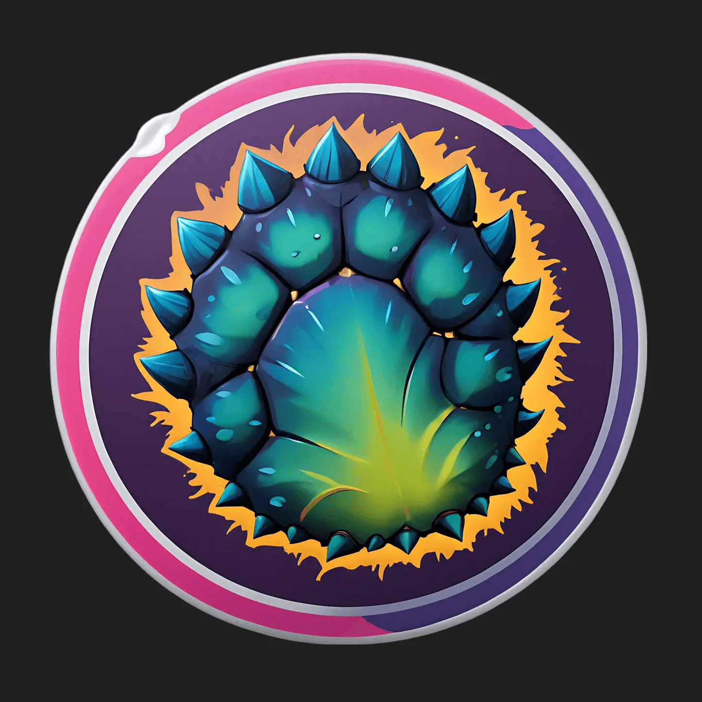 Blue Cacti Burst - UV Sticker - Heat Press Transfer