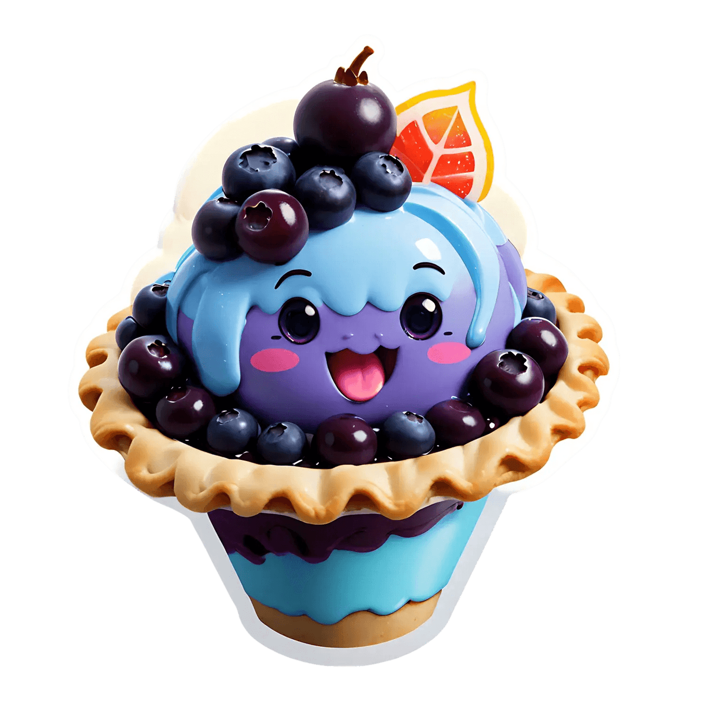 Blueberry Tart Cutie - Sticker - Heat Press Transfer