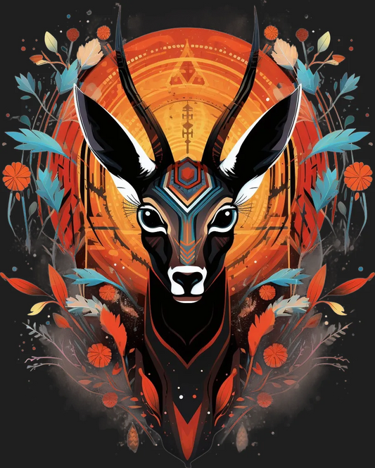 Boho Deer Art - DTF Ready to Press - Heat Press Transfer