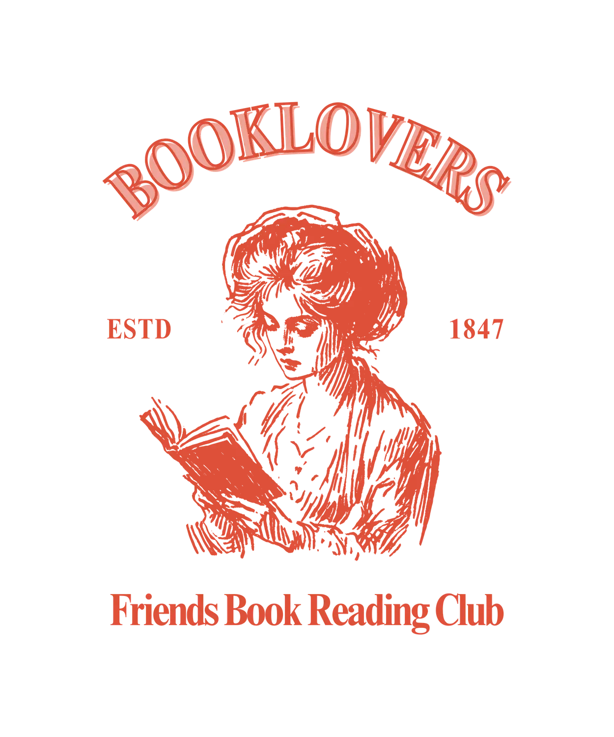 Booklovers Club - DTF Ready to Press (original)