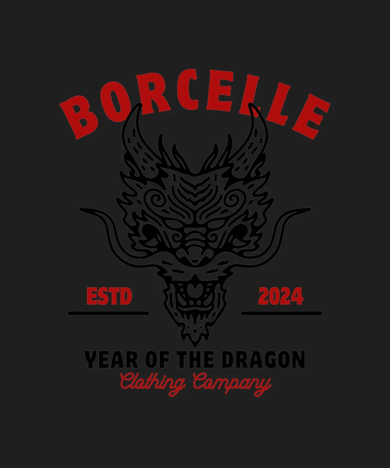 Borcelle Clothing Logo - DTF Ready to Press (black_bg)