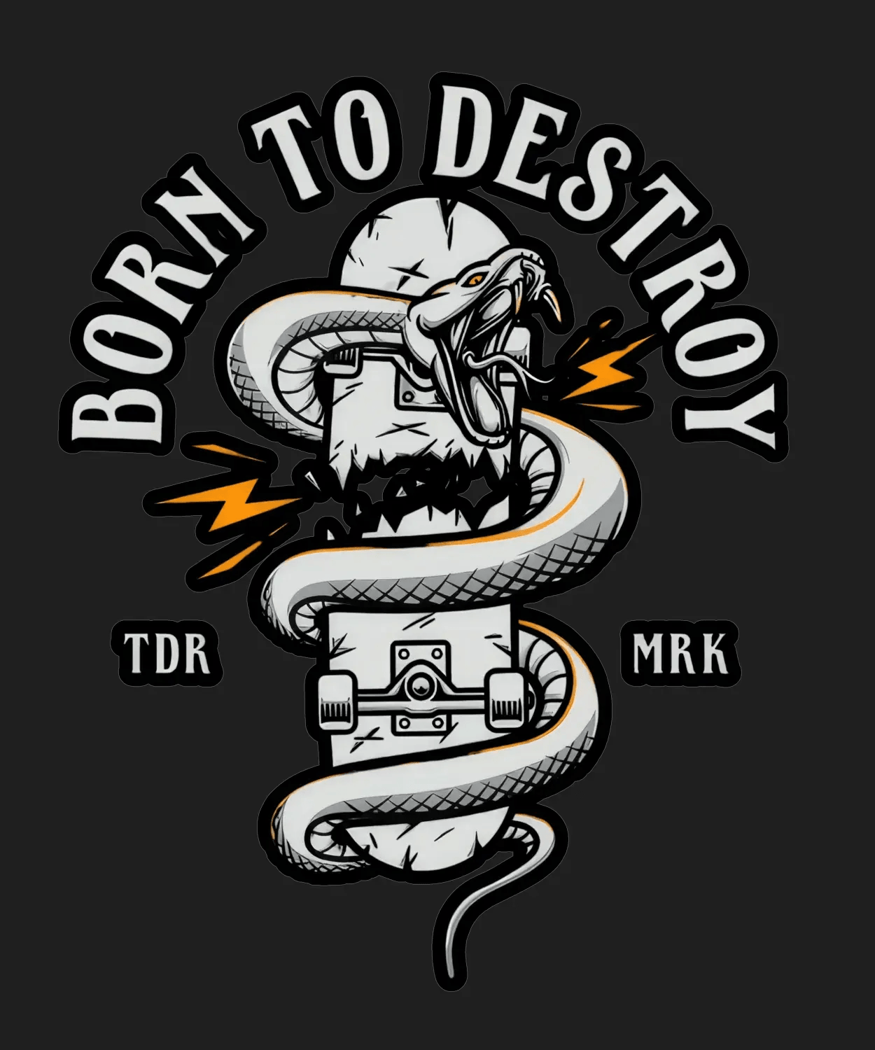 Born to Destroy - DTF Ready to Press (black_bg)