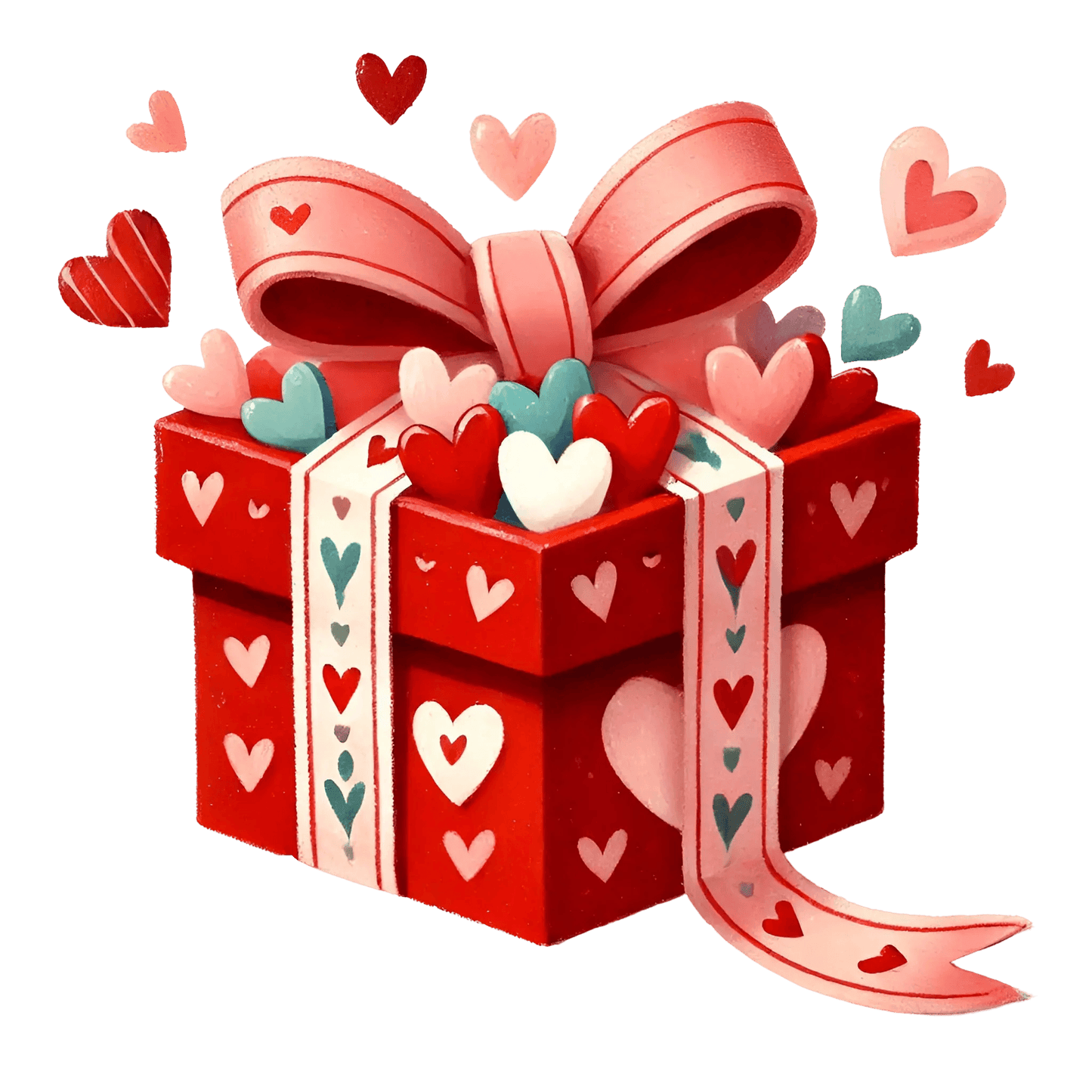 Box With Hearts Design | DTF Center - Heat Press Transfer