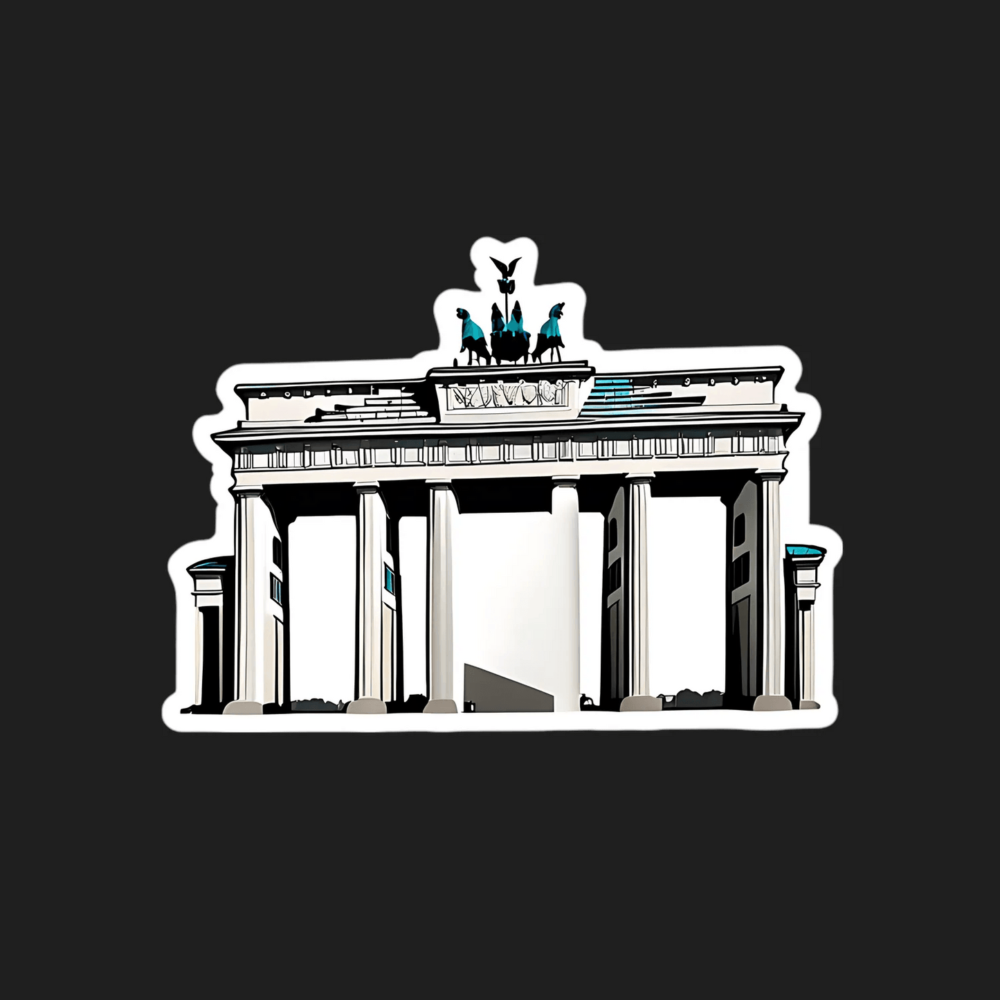Brandenburg Gate Sticker - UV DTF Sticker - Heat Press Transfer