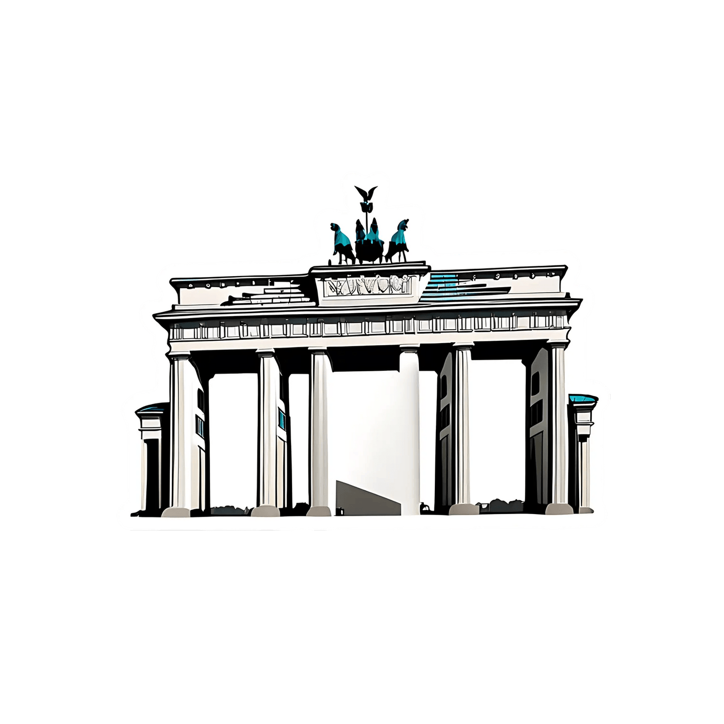 Brandenburg Gate Sticker - UV DTF Sticker - Heat Press Transfer