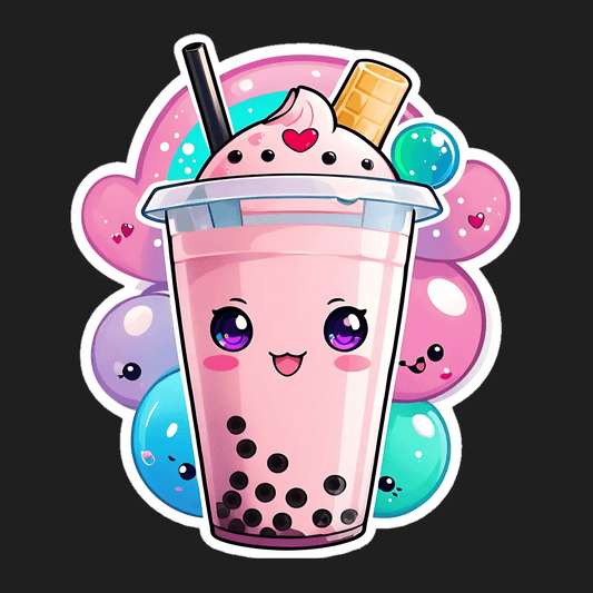 Bubble Tea Delight - Sticker - Heat Press Transfer