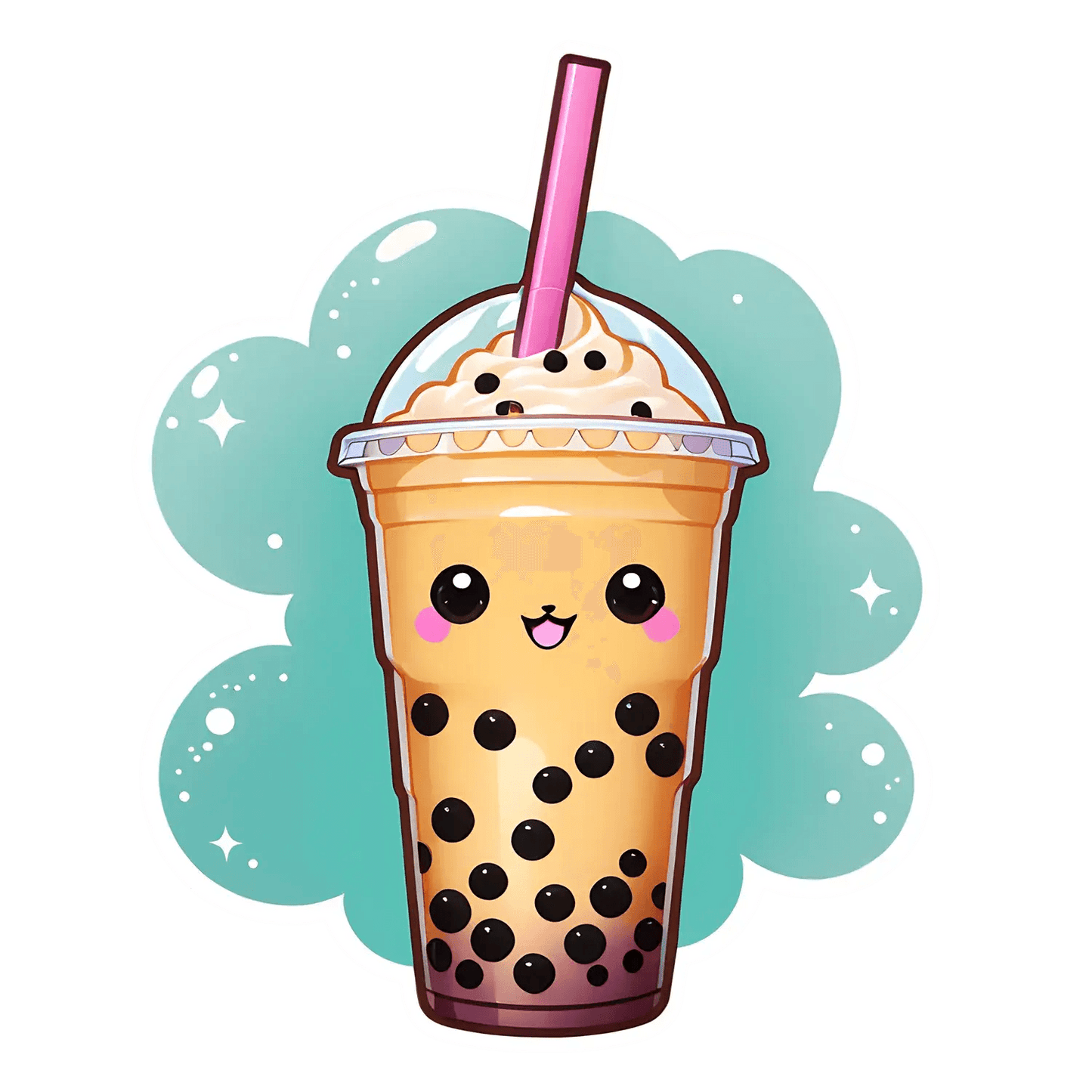 Bubble Tea Joy - Sticker - Heat Press Transfer