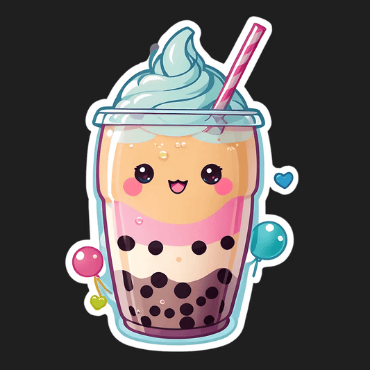 Bubble Tea Kawaii - Sticker - Heat Press Transfer