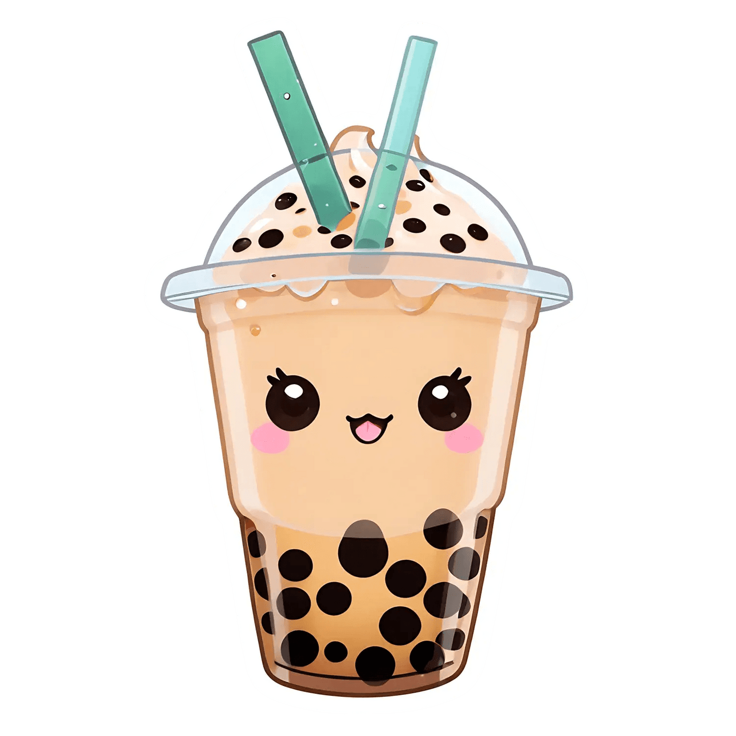 Bubble Tea Sticker - Cute Kawaii Design - Heat Press Transfer