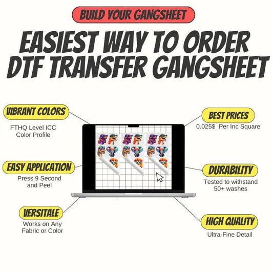 Build DTF Gang Sheet - Heat Press Transfer
