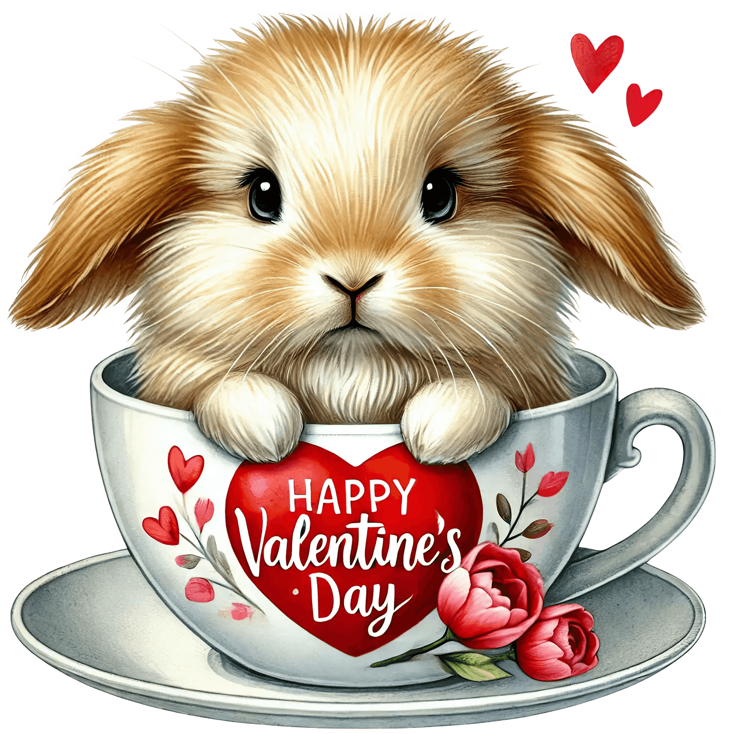 Bunny Coffee Cup Design | DTF Center - Heat Press Transfer