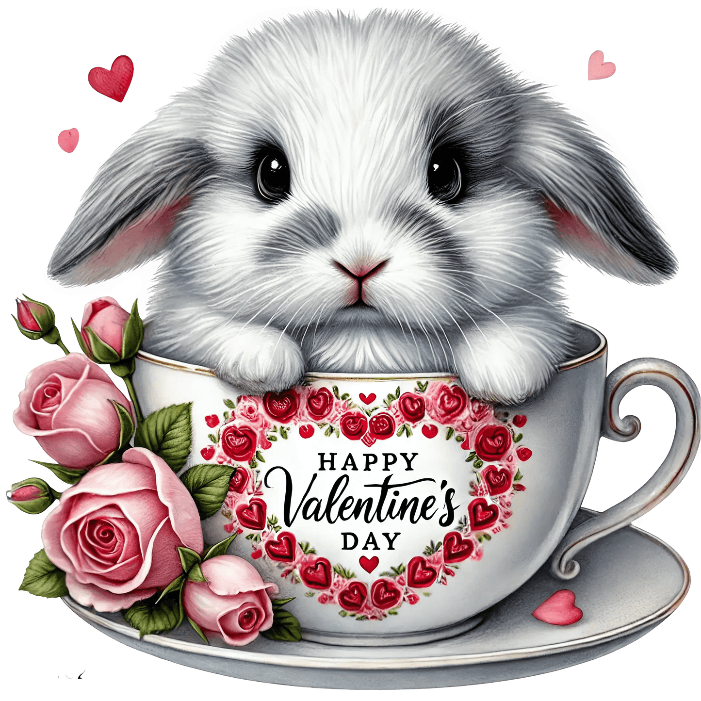Bunny Valentine's Day Design | DTF Center - Heat Press Transfer