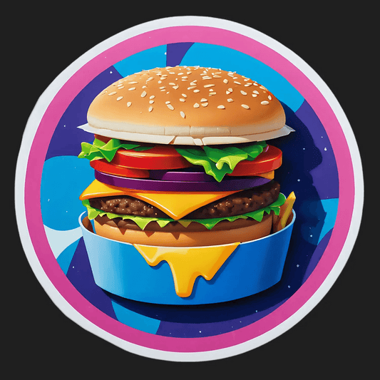 Burger Decal - Sticker - Heat Press Transfer
