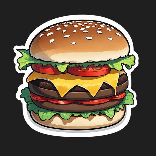 Burger Graphic - Sticker - Heat Press Transfer
