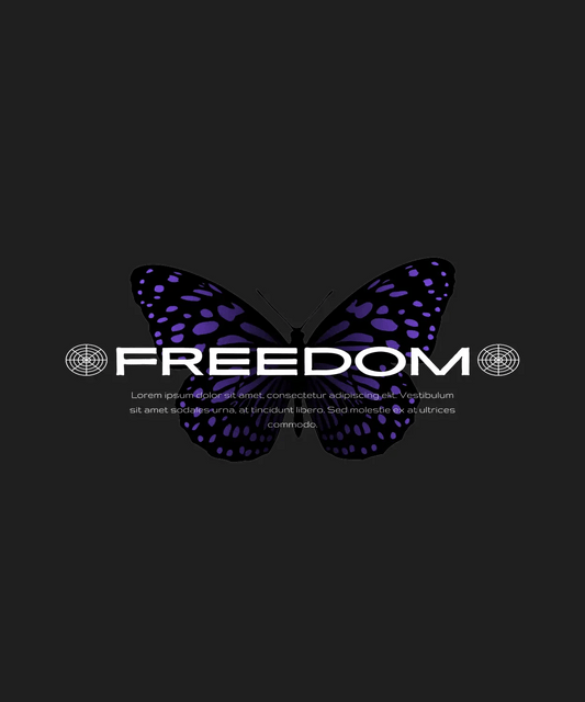 Butterfly Freedom - DTF Ready to Press - Heat Press Transfer