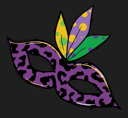 Butterfly Mardi Gras - DTF Ready to Press - Heat Press Transfer