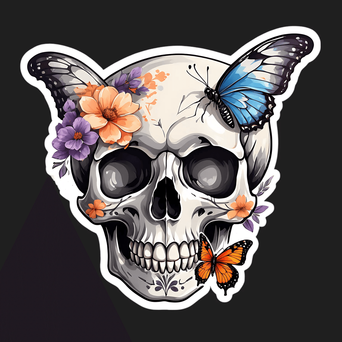 Butterfly Skull - Sticker Design - Heat Press Transfer
