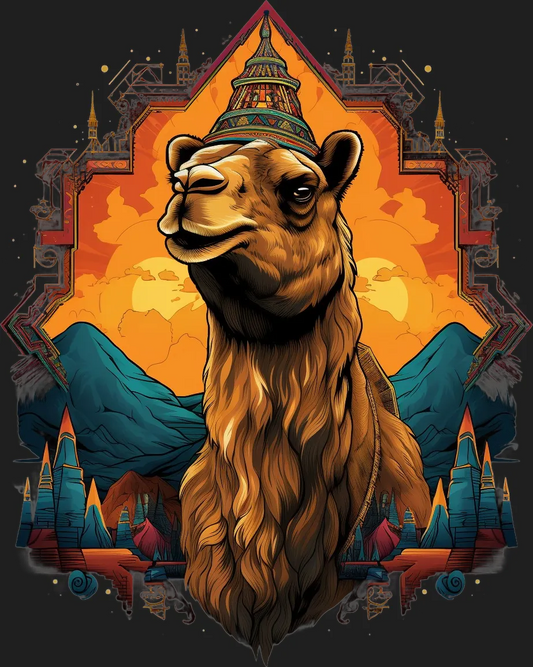 Camel Temple Art - DTF Ready to Press - Heat Press Transfer