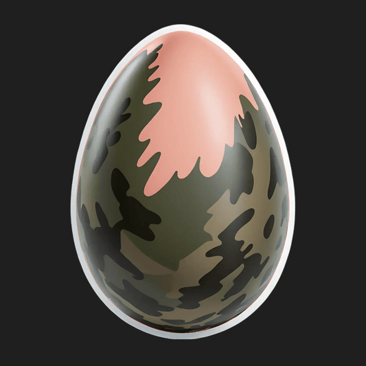 Camouflage Egg - UV DTF Sticker - Heat Press Transfer