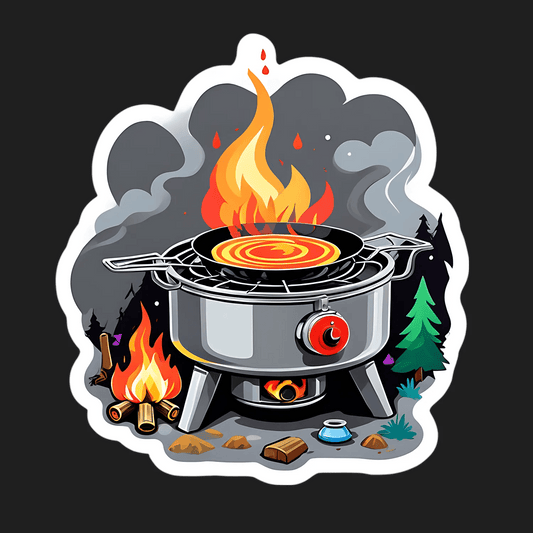 Camping Grill Sticker - Wilderness Adventure - Heat Press Transfer