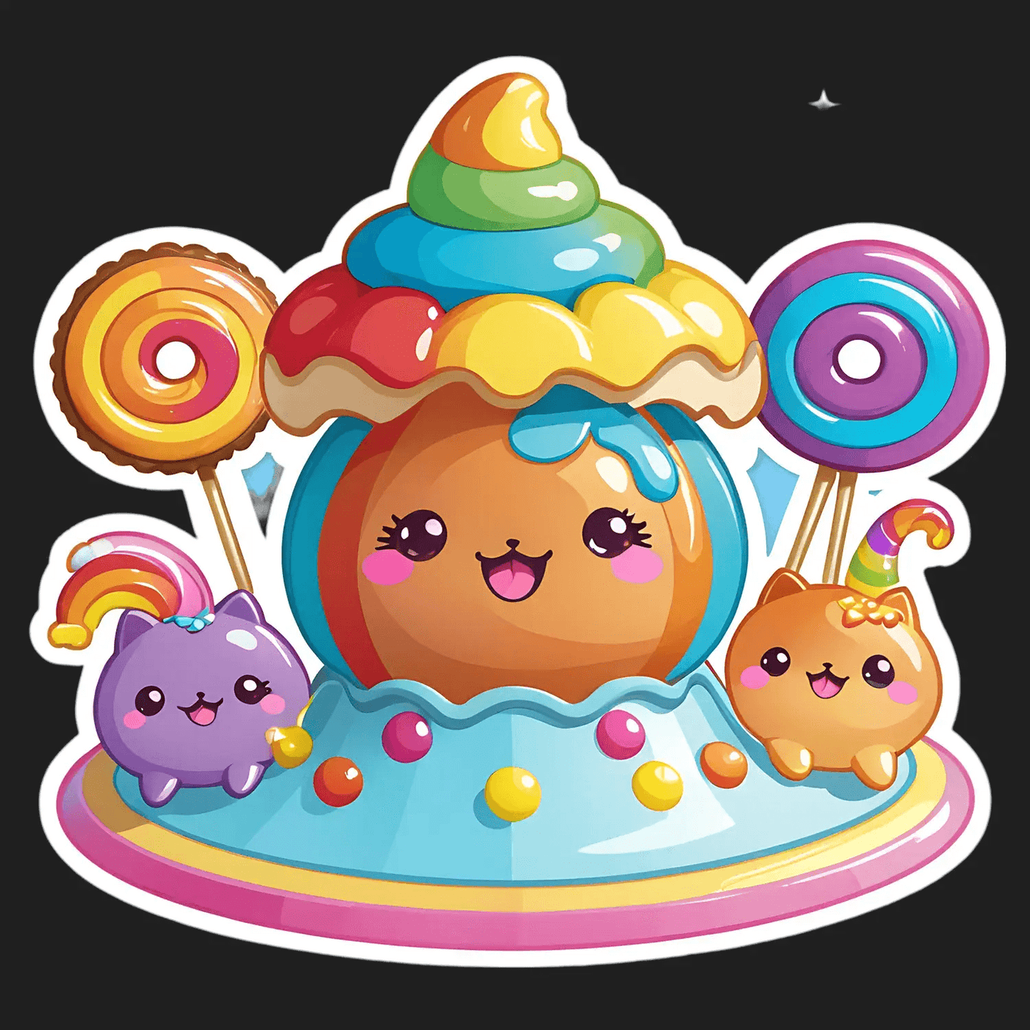Candy Cute - Colorful Sticker - Heat Press Transfer