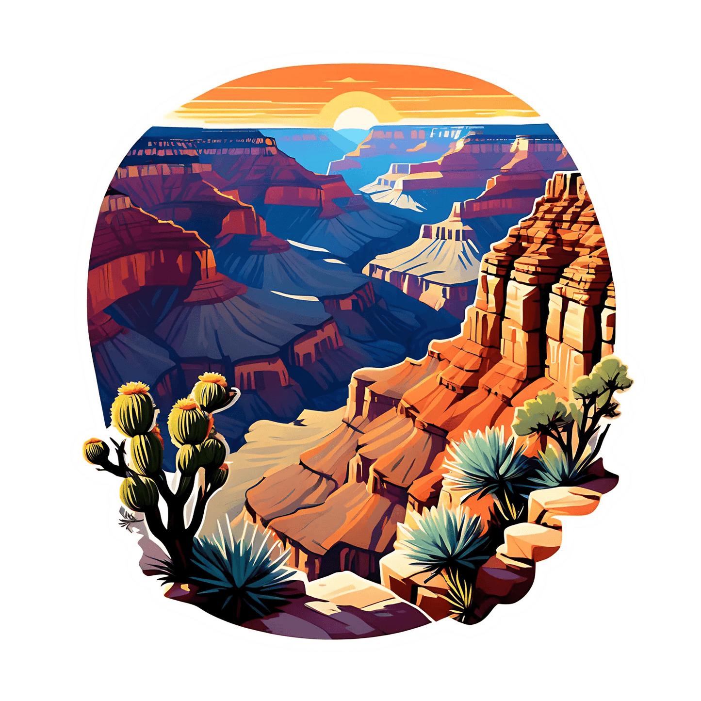 Canyon Sunrise - Sticker - Heat Press Transfer