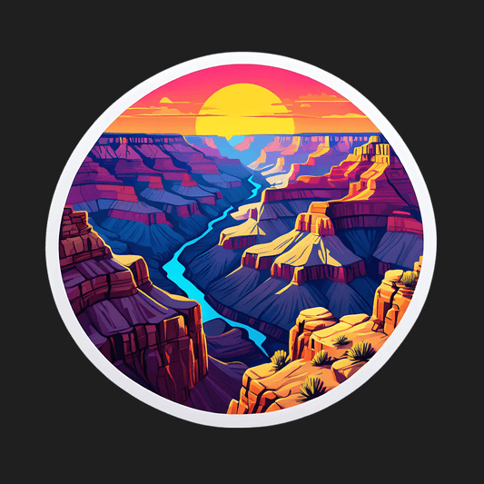 Canyon Sunset Sticker - Vibrant UV DTF - Heat Press Transfer