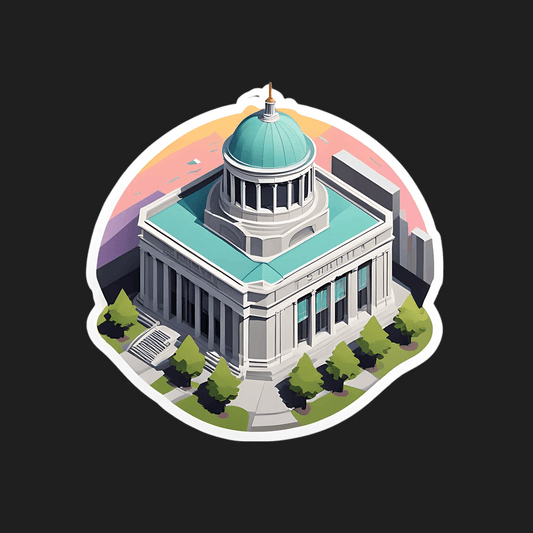 Capitol Building Sticker - UV DTF Sticker - Heat Press Transfer