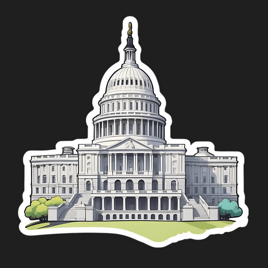Capitol Building Sticker - UV DTF - Heat Press Transfer