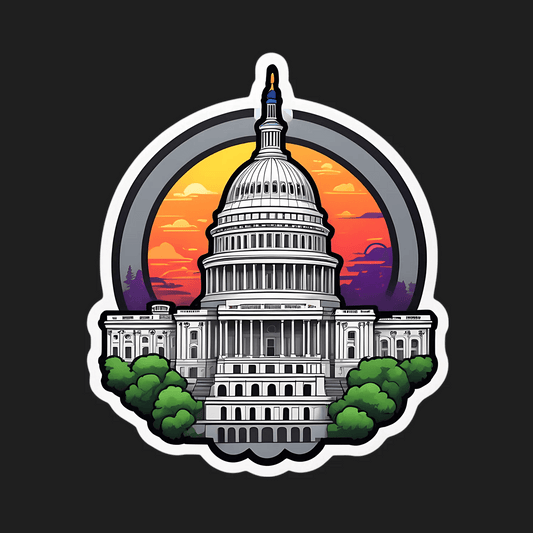 Capitol Building Sunset - Sticker - Heat Press Transfer