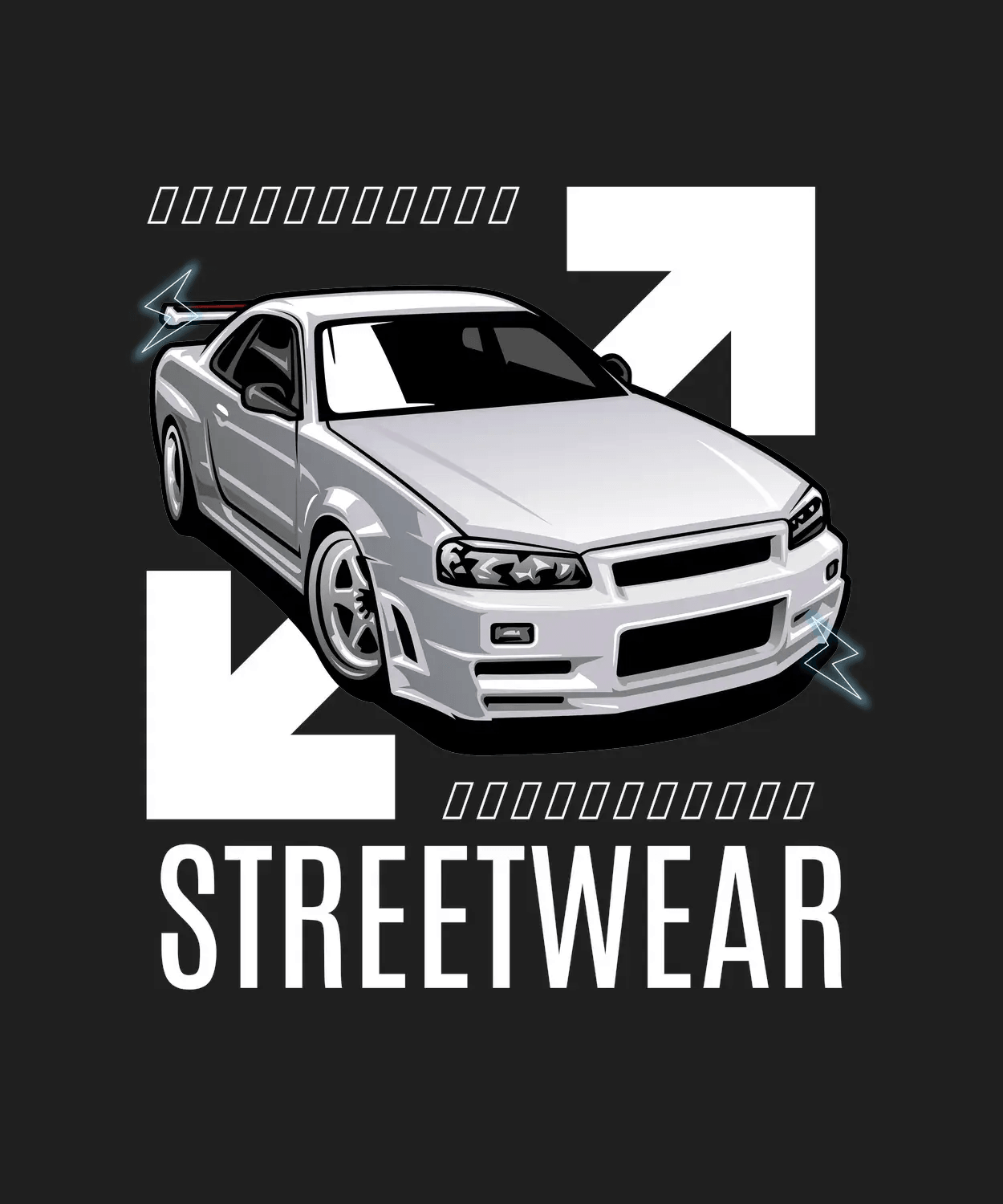 Car Streetwear - DTF Ready to Press (black_bg)