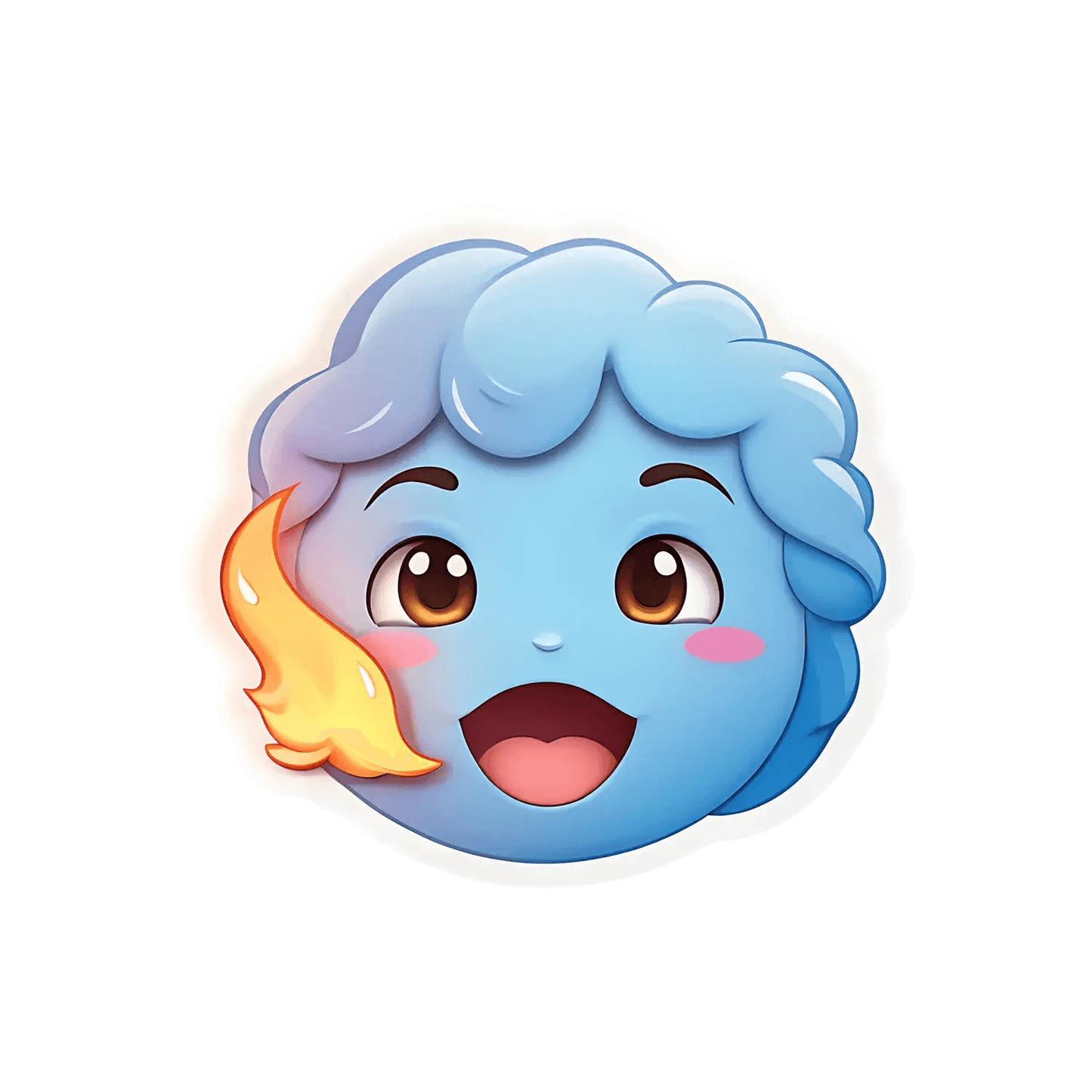 Cartoon Flame Girl - Sticker - Heat Press Transfer