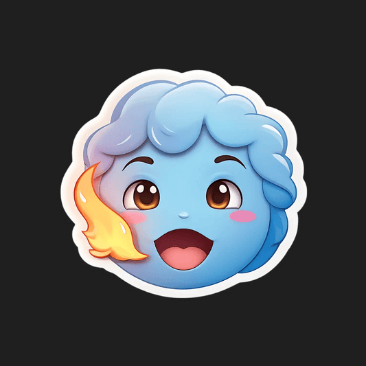 Cartoon Flame Girl - Sticker - Heat Press Transfer