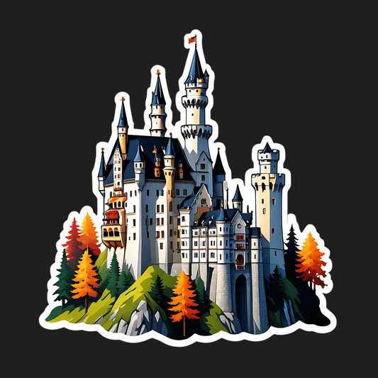 Castle Artwork Sticker - Vibrant and Enchanting - Heat Press Transfer
