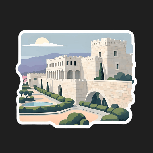 Castle Landscape Sticker - UV DTF Quality - Heat Press Transfer
