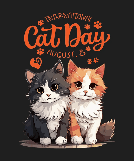 Cat Day Celebration - DTF Ready to Press - Heat Press Transfer