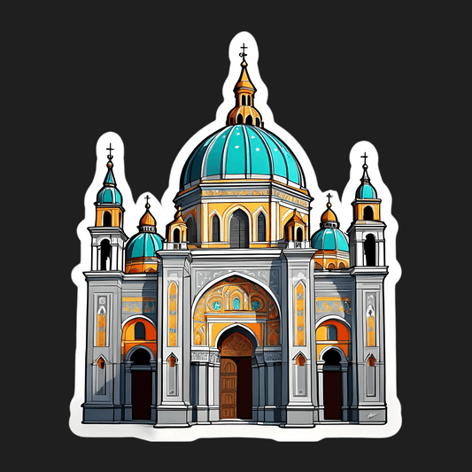 Cathedral Dome Sticker - UV DTF Architectural Art - Heat Press Transfer