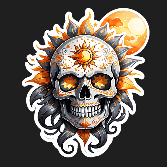 Celestial Skull - UV DTF Sticker - Heat Press Transfer