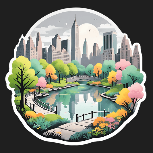 Central Park Scenery - Sticker - Heat Press Transfer
