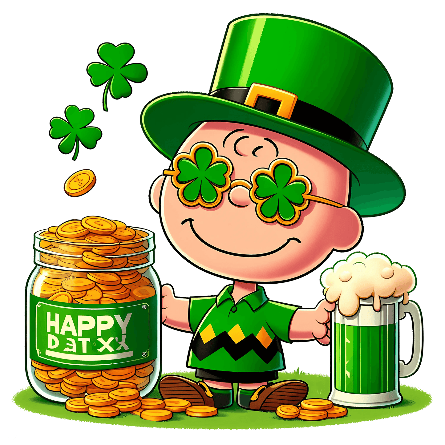Charles M. Schulz Patricks Day Design - DTF Ready To Press - Heat Press Transfer